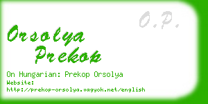 orsolya prekop business card